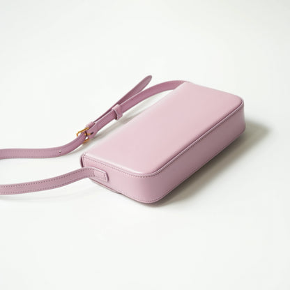 Celine Purple Shiny Calfskin Classique Triomphe Shoulder Bag