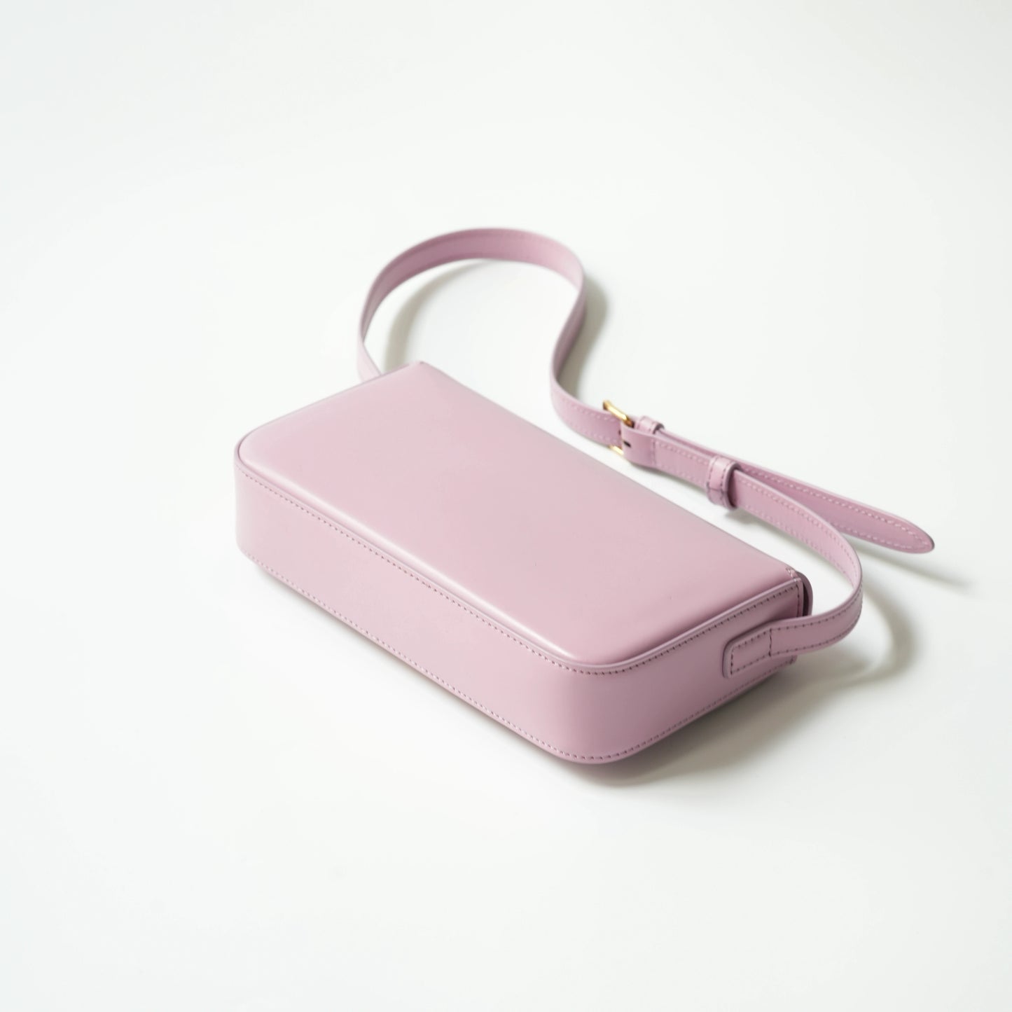 Celine Purple Shiny Calfskin Classique Triomphe Shoulder Bag