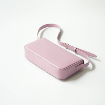 Celine Purple Shiny Calfskin Classique Triomphe Shoulder Bag