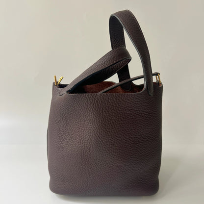 Hermès Picotin Lock 18 Bag Ebene Clemence Leather GHW