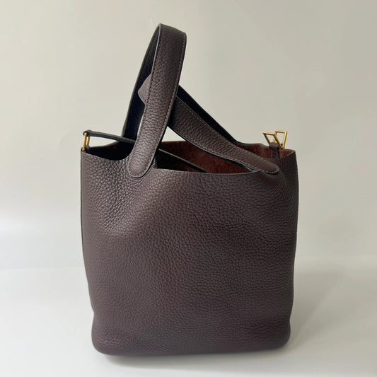 Hermès Picotin Lock 18 Bag Ebene Clemence Leather GHW