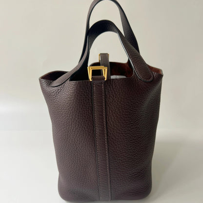 Hermès Picotin Lock 18 Bag Ebene Clemence Leather GHW
