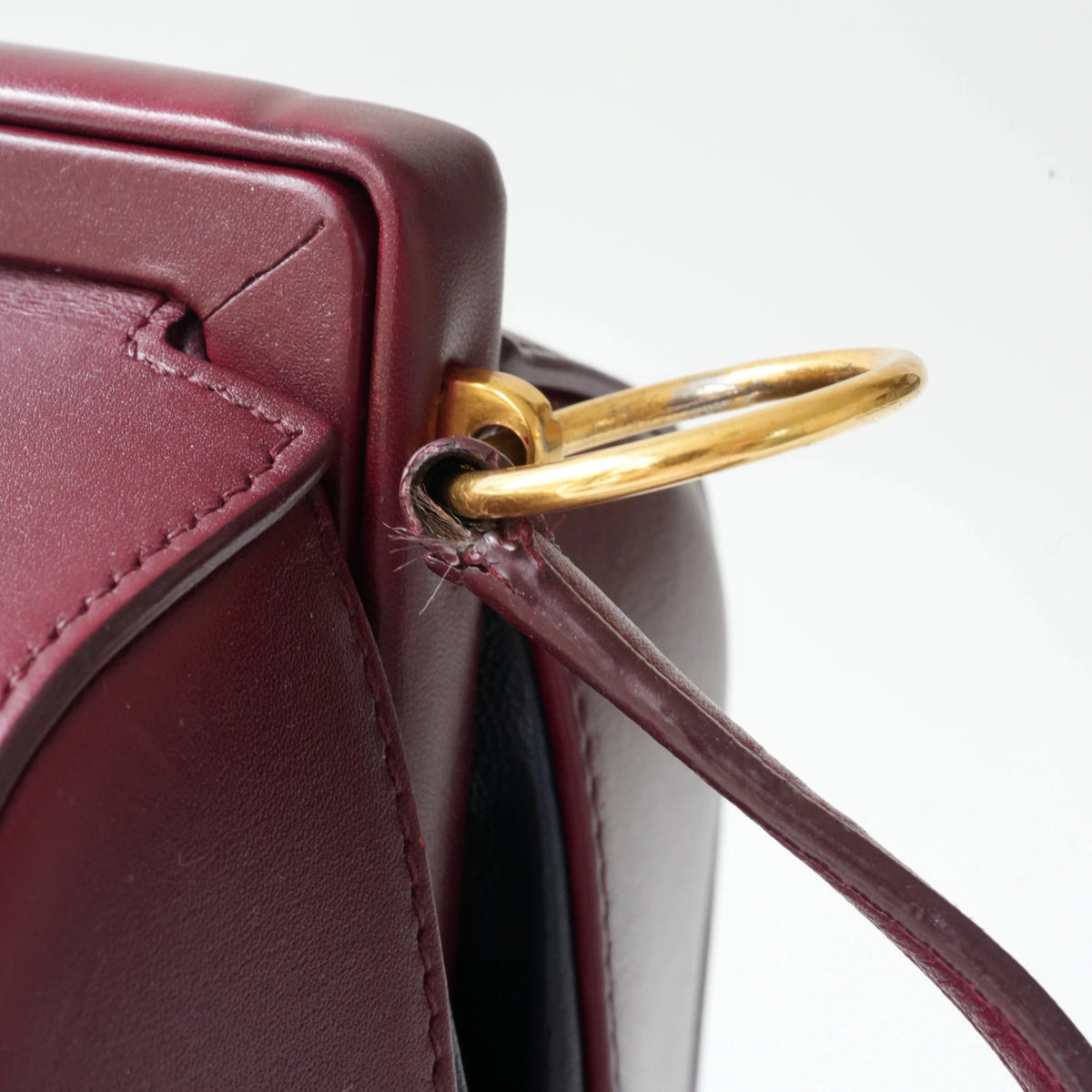 Celine Doctor Bag Bordeaux Box Calfskin Gold-Tone Hardware view10