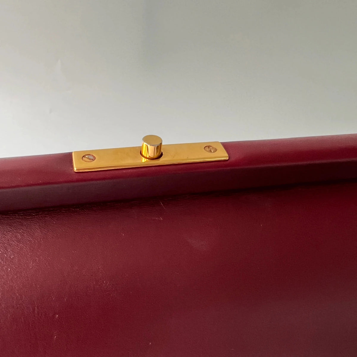 Celine Doctor Bag Bordeaux Box Calfskin Gold-Tone Hardware view13