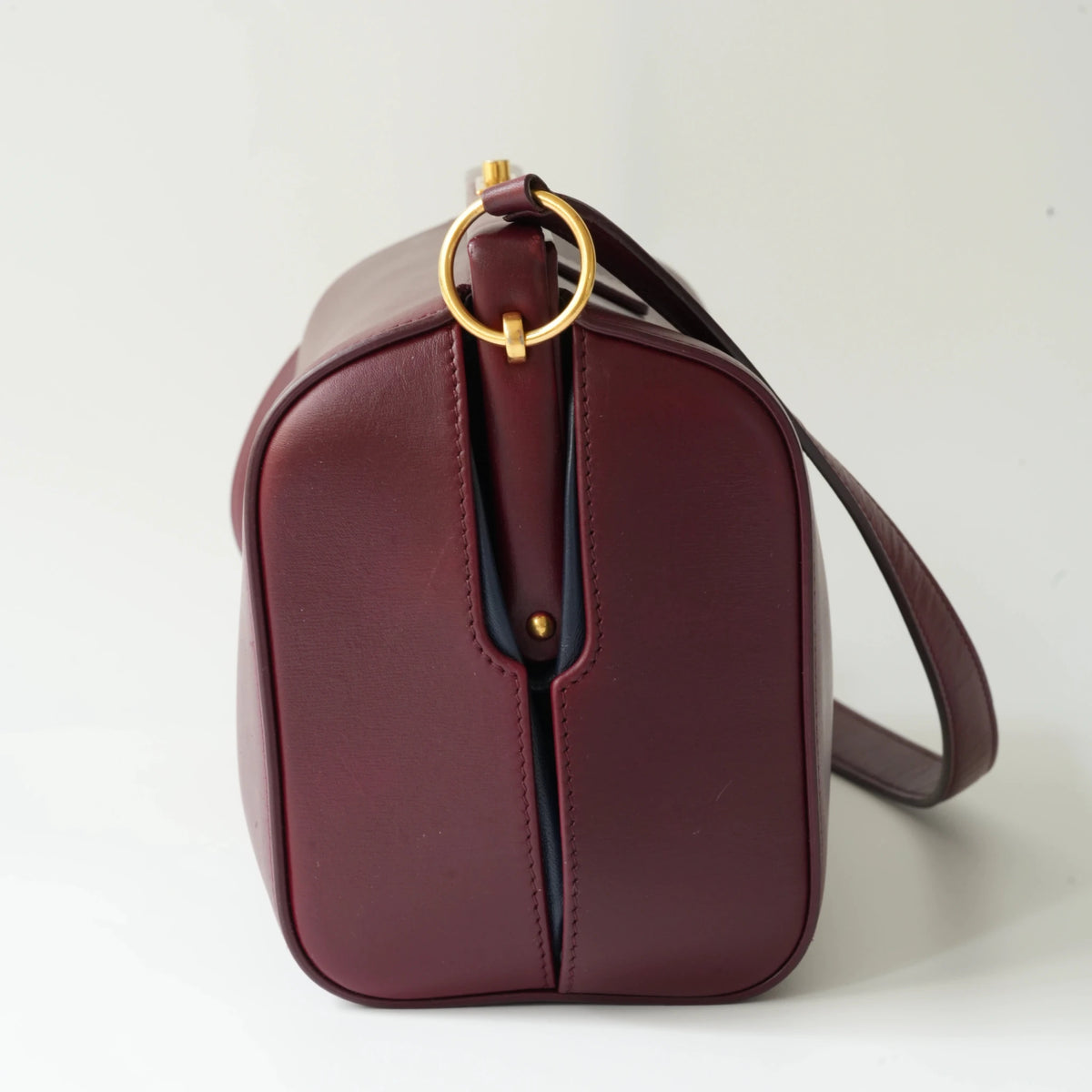 Celine Doctor Bag Bordeaux Box Calfskin Gold-Tone Hardware view3