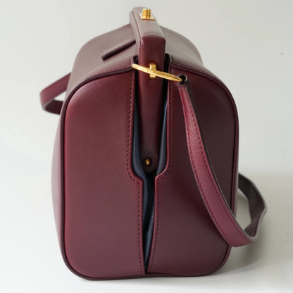 Celine Doctor Bag Bordeaux Box Calfskin Gold-Tone Hardware view4