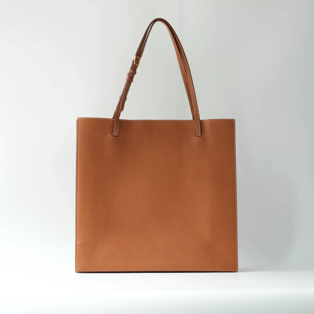 Celine Fall 2013 Phoebe Philo Triple Shopper Tote Tan Vegetal Calfskin Gold-Tone Hardware