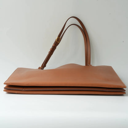 Celine Fall 2013 Phoebe Philo Triple Shopper Tote Tan Vegetal Calfskin Gold-Tone Hardware