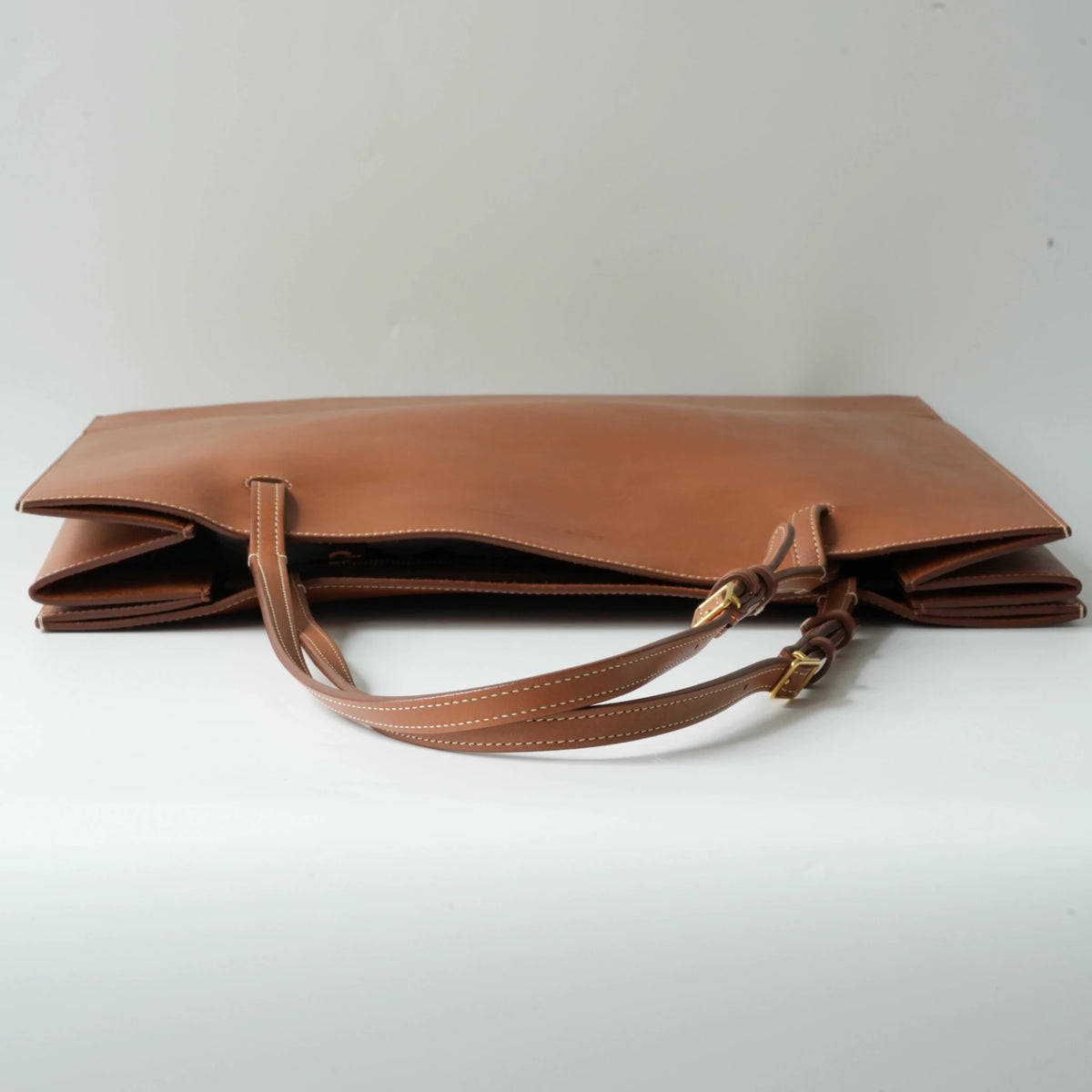 Celine Fall 2013 Phoebe Philo Triple Shopper Tote Tan Vegetal Calfskin Gold-Tone Hardware