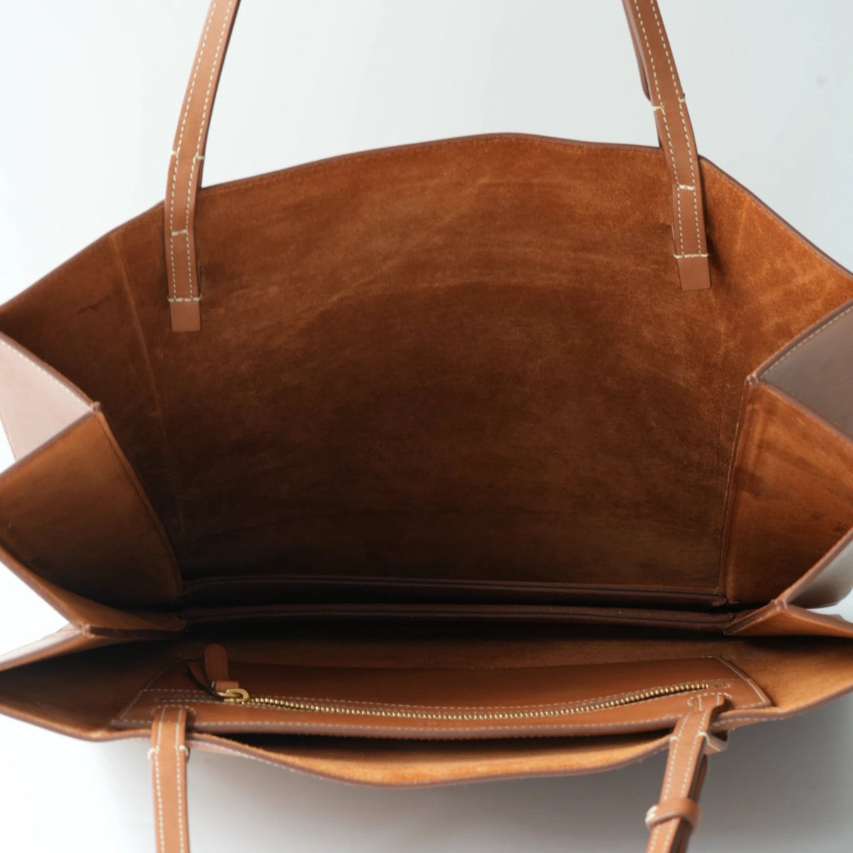 Celine Fall 2013 Phoebe Philo Triple Shopper Tote Tan Vegetal Calfskin Gold-Tone Hardware