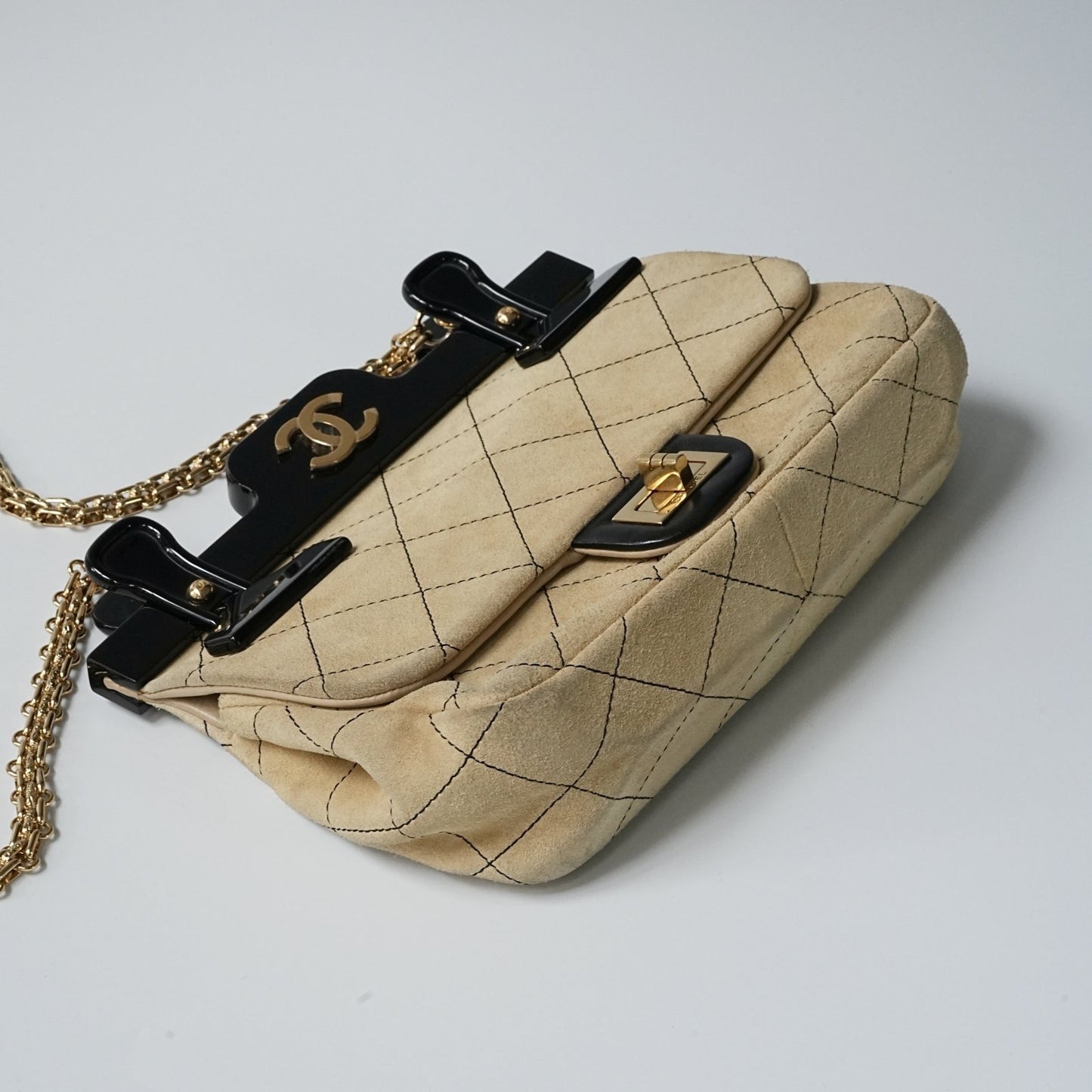 Chanel 2.55 Reissue Quilted Suede  Hanger Flap Bag