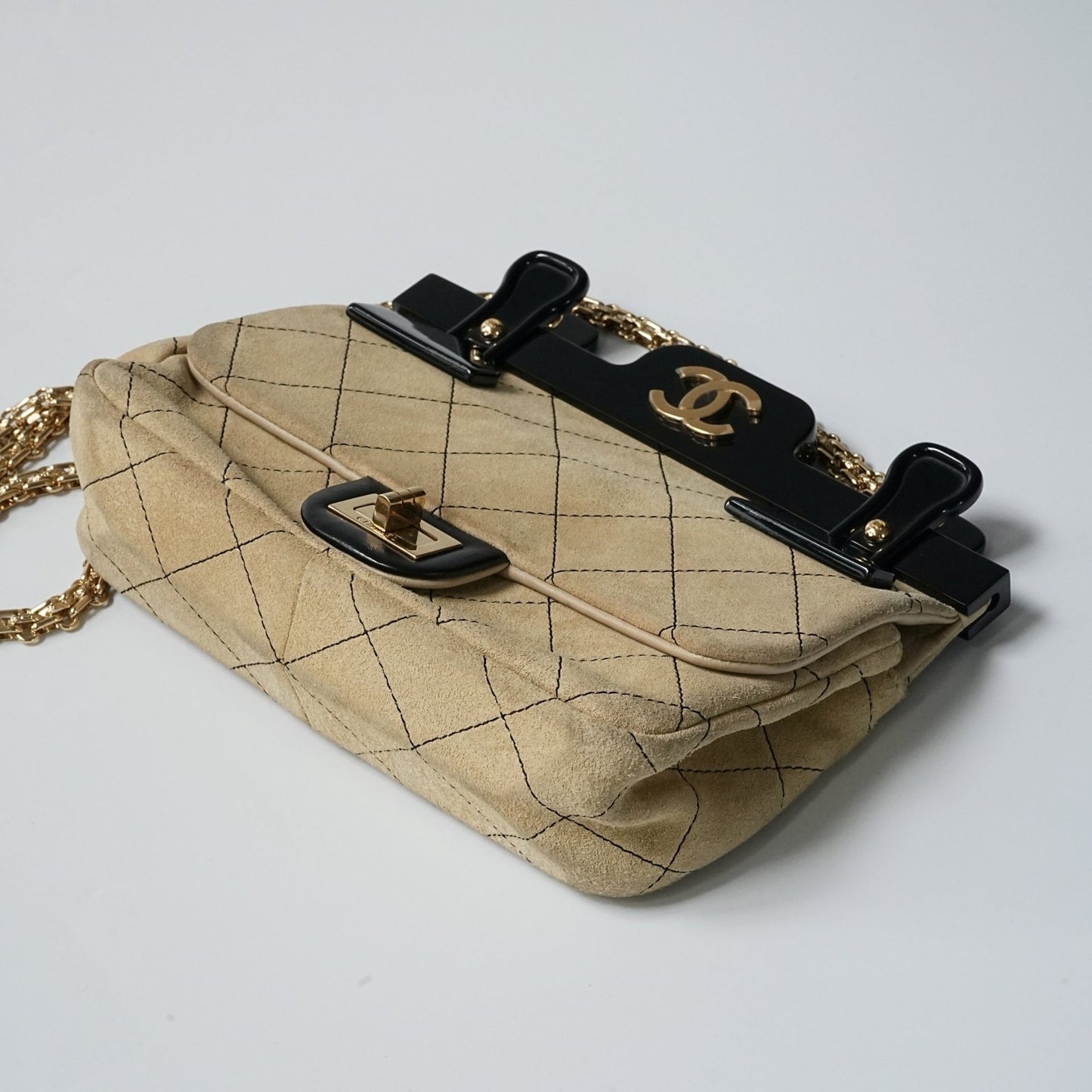 Chanel 2.55 Reissue Quilted Suede  Hanger Flap Bag
