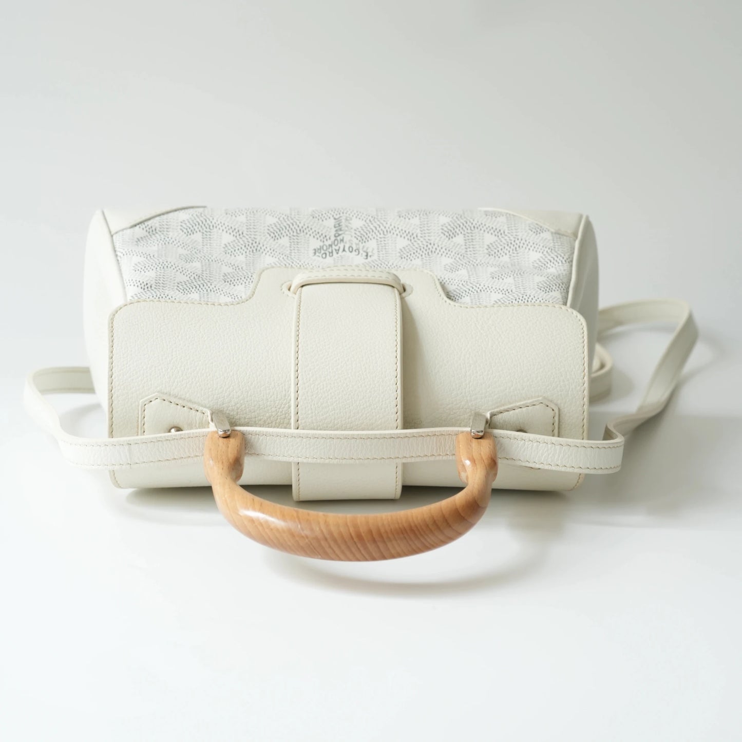 Top view of Goyard Saigon bag with detachable shoulder strap
