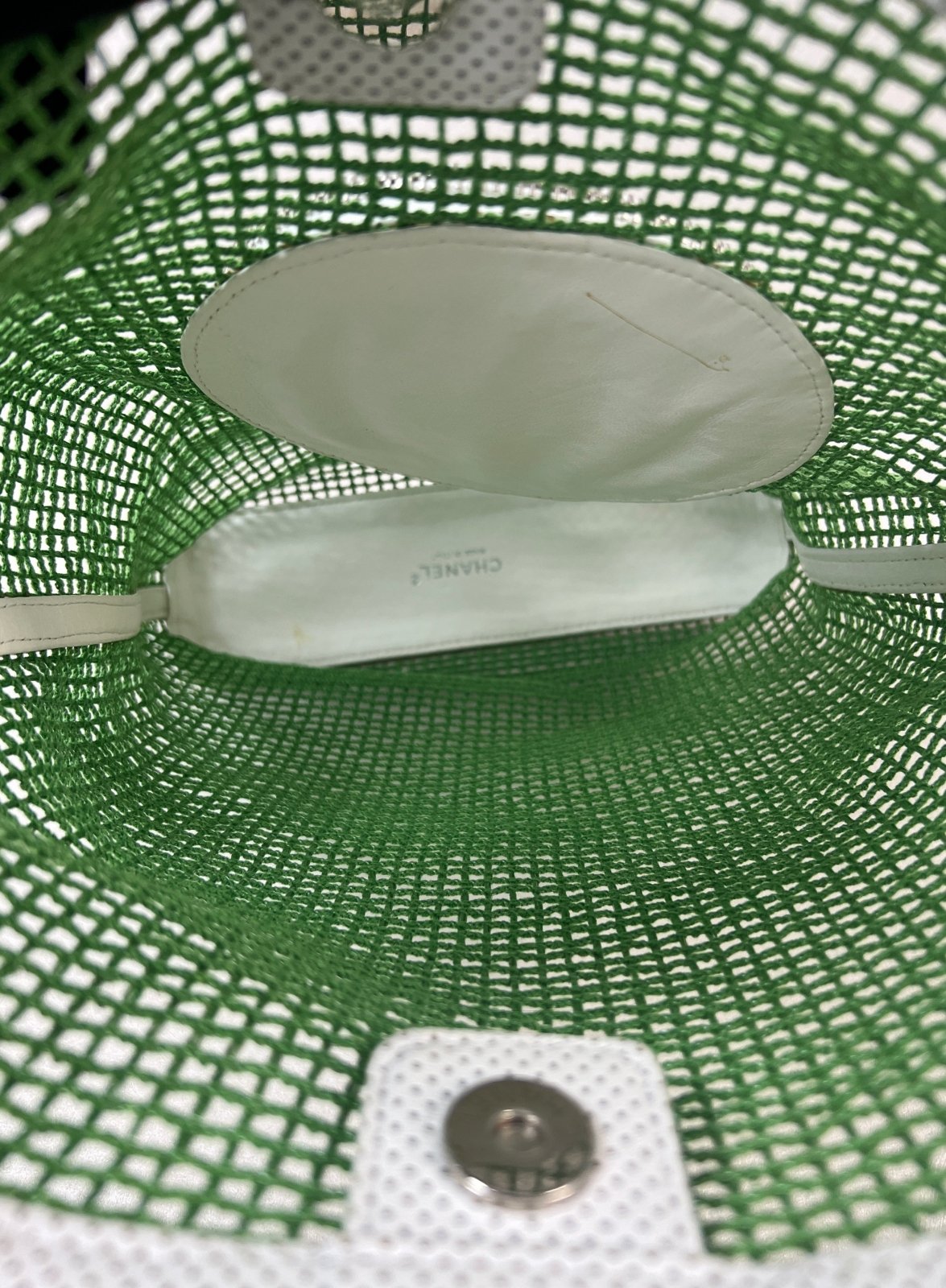 Chanel Green Mesh Tennis Tote Bag