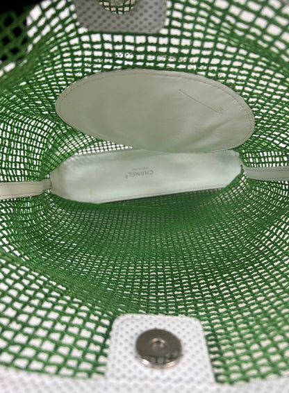 Chanel Green Mesh Tennis Tote Bag